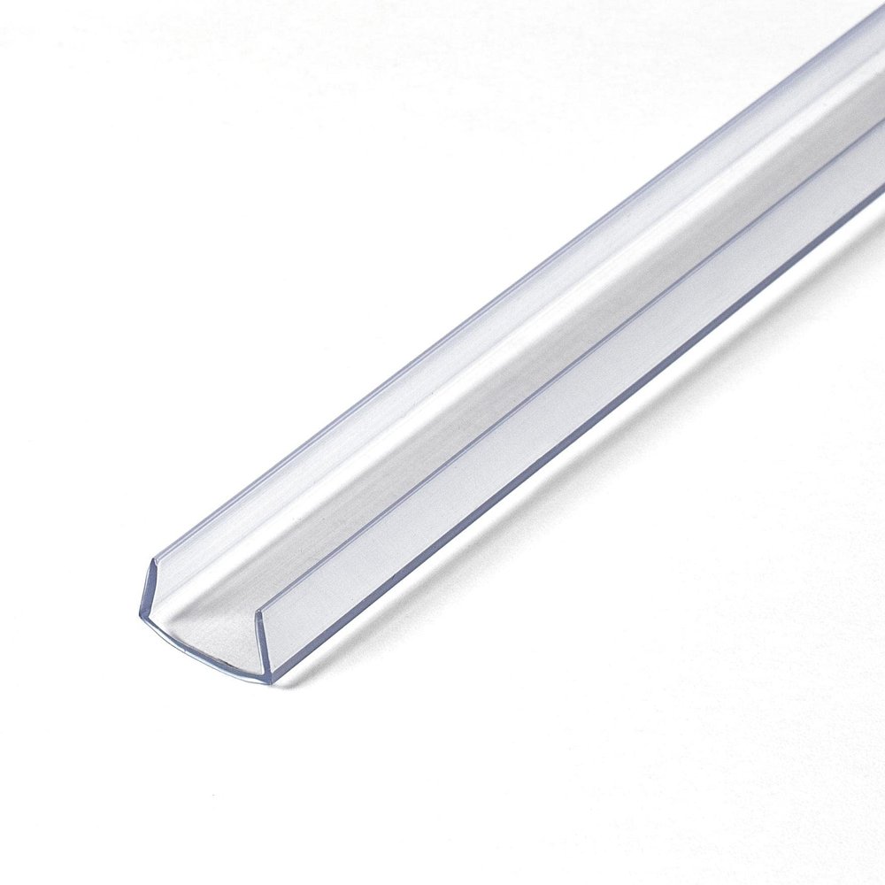 Outwater Plastics Clear 1/2" Rigid Vinyl Clear Plastic U-Channel/C-Channel 46 Inch Lengths (Pack of 3)