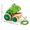 Hape Frog Pull-Along | Wooden Frog Fly Eating Pull Toddler Toy, Bright Colors view 3