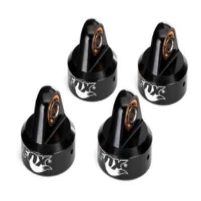 Traxxas TRA8456 - Shock caps, Aluminum (Black-Anodized), Fox Shocks (4)