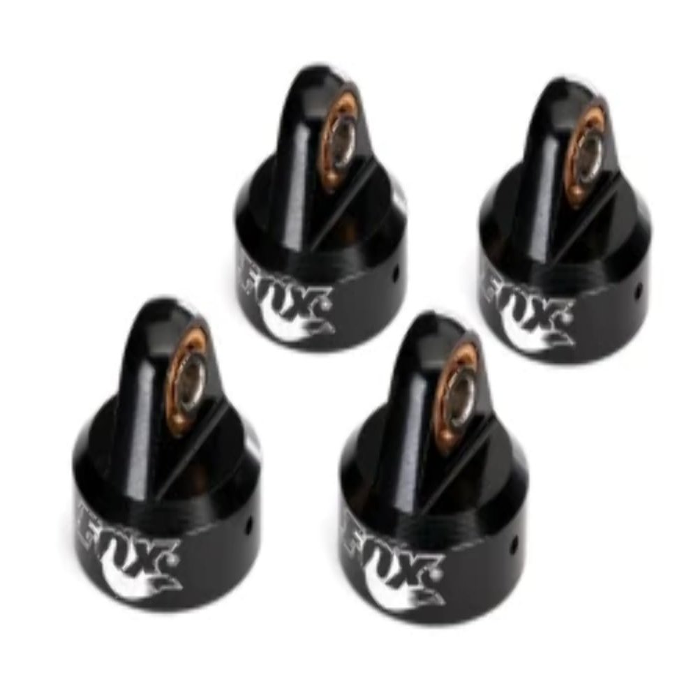 Traxxas TRA8456 - Shock caps, Aluminum (Black-Anodized), Fox Shocks (4)
