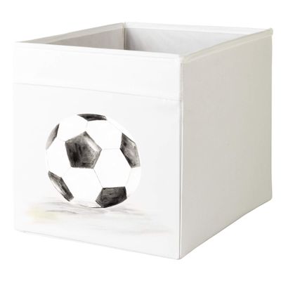 MintShake Hand-Painted Custom for IKEA Drona Storage Box Bin Expedit/Kallax Insert for Nursery, playroom or Office (Soccer)