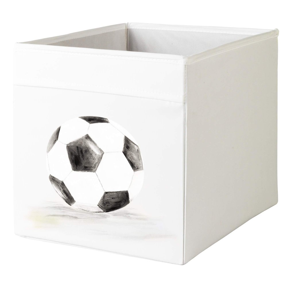 MintShake Hand-Painted Custom for IKEA Drona Storage Box Bin Expedit/Kallax Insert for Nursery, playroom or Office (Soccer)