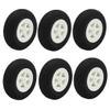Aexit 6pcs RC Electrical equipment Electric Airplane Plastic Hub Landing Sponge Tire Wheel 35mm 1.4" view 1