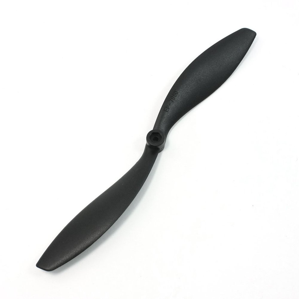Aexit 7" Length Electrical equipment 6" Pitch 7x6 2 Vanes Plastic Prop Black for RC Airplane Aircraft