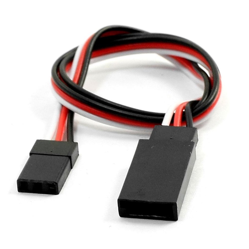 Aexit 300mm Long Electrical equipment Servo Extension Lead Wire Futaba JR Receiver Connectors Plugs