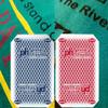 Wide Selection Blackjack/Texas Hold'em Bundle Set: 2-Sided 36" x 72" Felt Layout + Pair Authentic Las Vegas Casino Table-Played Card Decks (Planet Hollywood) view 1