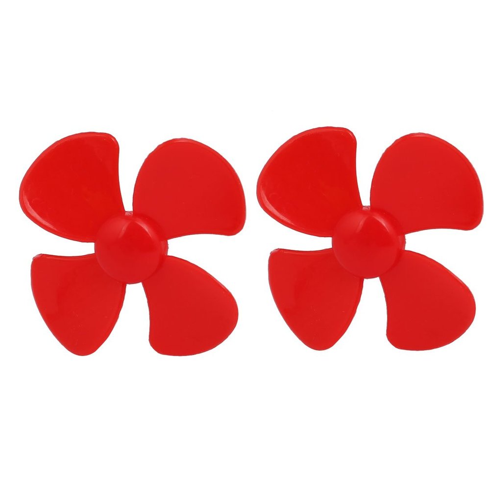 Aexit Brushless Motor Electrical equipment 4 Vanes RC Boat Airplane Propeller 1.6-inch Dia Red 2PCS