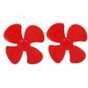 Aexit Brushless Motor Electrical equipment 4 Vanes RC Boat Airplane Propeller 1.6-inch Dia Red 2PCS view 1