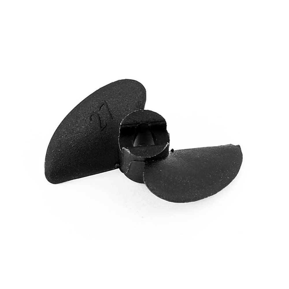 Aexit 27mm x Electrical equipment 40mm Nylon 2-Vane Rotating RC Boat Prop Propeller 3.17mm Hole Black
