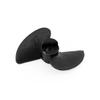 Aexit 27mm x Electrical equipment 40mm Nylon 2-Vane Rotating RC Boat Prop Propeller 3.17mm Hole Black view 1