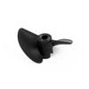 Aexit 27mm x Electrical equipment 40mm Nylon 2-Vane Rotating RC Boat Prop Propeller 3.17mm Hole Black view 2