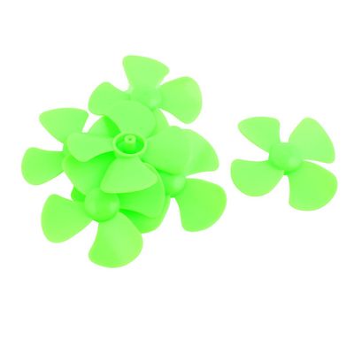 Aexit 6Pcs Fan Electrical equipment Shape 4 Vanes 56mm Dia RC Boat Propeller Paddle Green for Brushless Motor