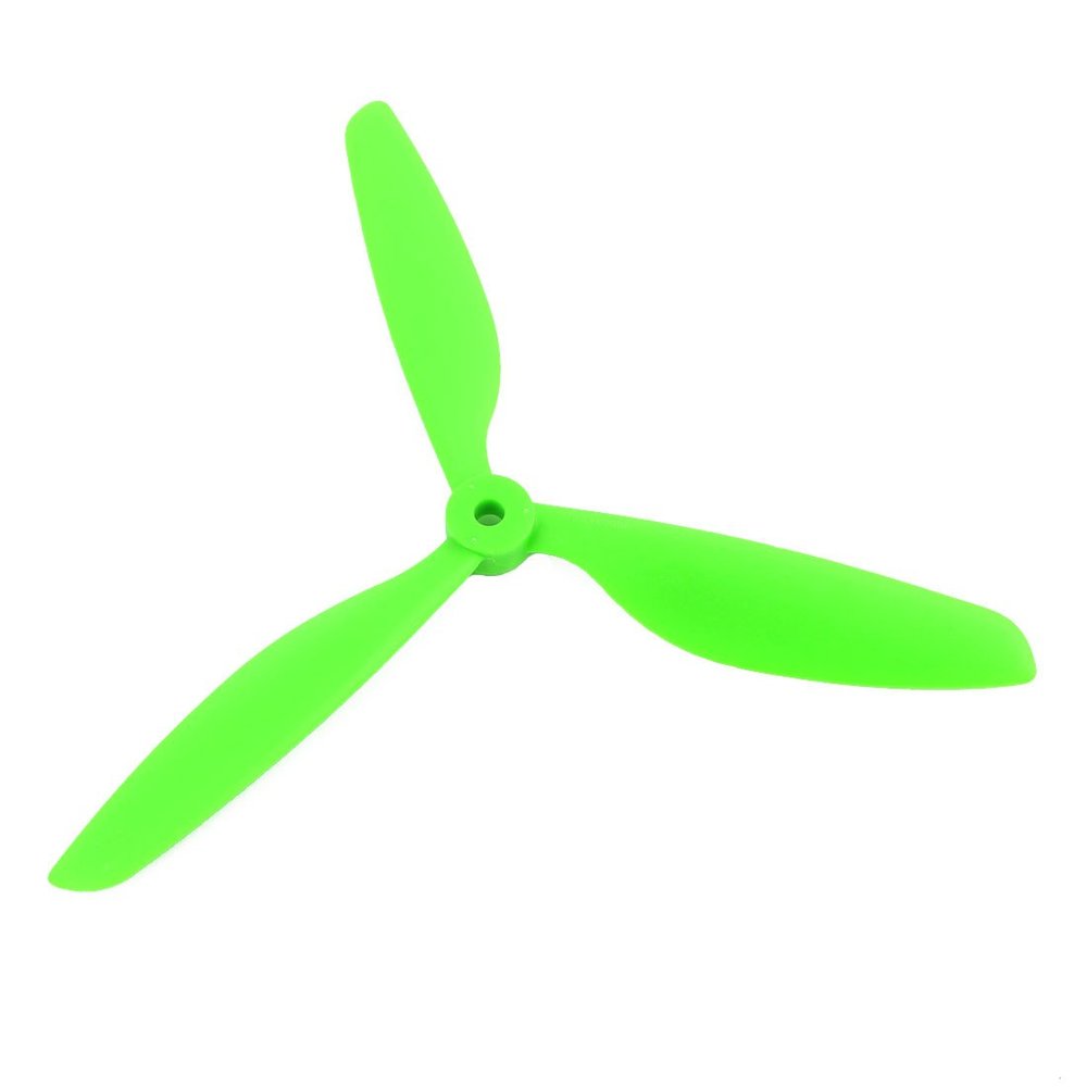 Aexit 1 set Electrical equipment Green Plastic RC Airplane Prop Propeller Paddle 9045 + Shaft Adapter Ring