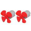 Aexit 2pcs DC Electrical equipment 3V 0.13A 17000RPM Red Strong Force Motor 4 Vanes 40mm Propeller for RC Aircraft view 1