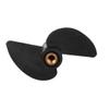 Aexit 1 Pcs Electrical equipment M4 x 45 x 31.5mm Right 2-Vane Rotating RC Boat Prop Propeller Black view 2