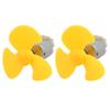Aexit 2Pcs DC1.5V Electrical equipment 21000RPM High Torque Motor 4 Vanes 50mm Dia DIY RC Propeller Yellow view 1