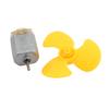 Aexit 2Pcs DC1.5V Electrical equipment 21000RPM High Torque Motor 4 Vanes 50mm Dia DIY RC Propeller Yellow view 2