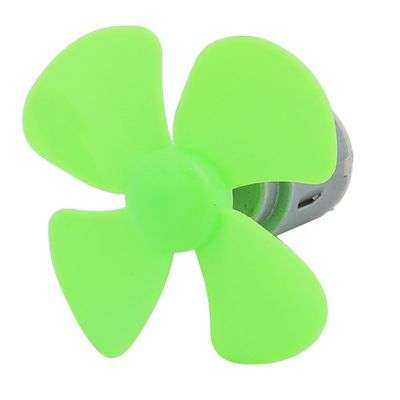 Aexit DC 6V Electrical equipment 0.13A 12500rpm 56mm Dia 4 Vanes Motor Propeller Green for RC Aircraft