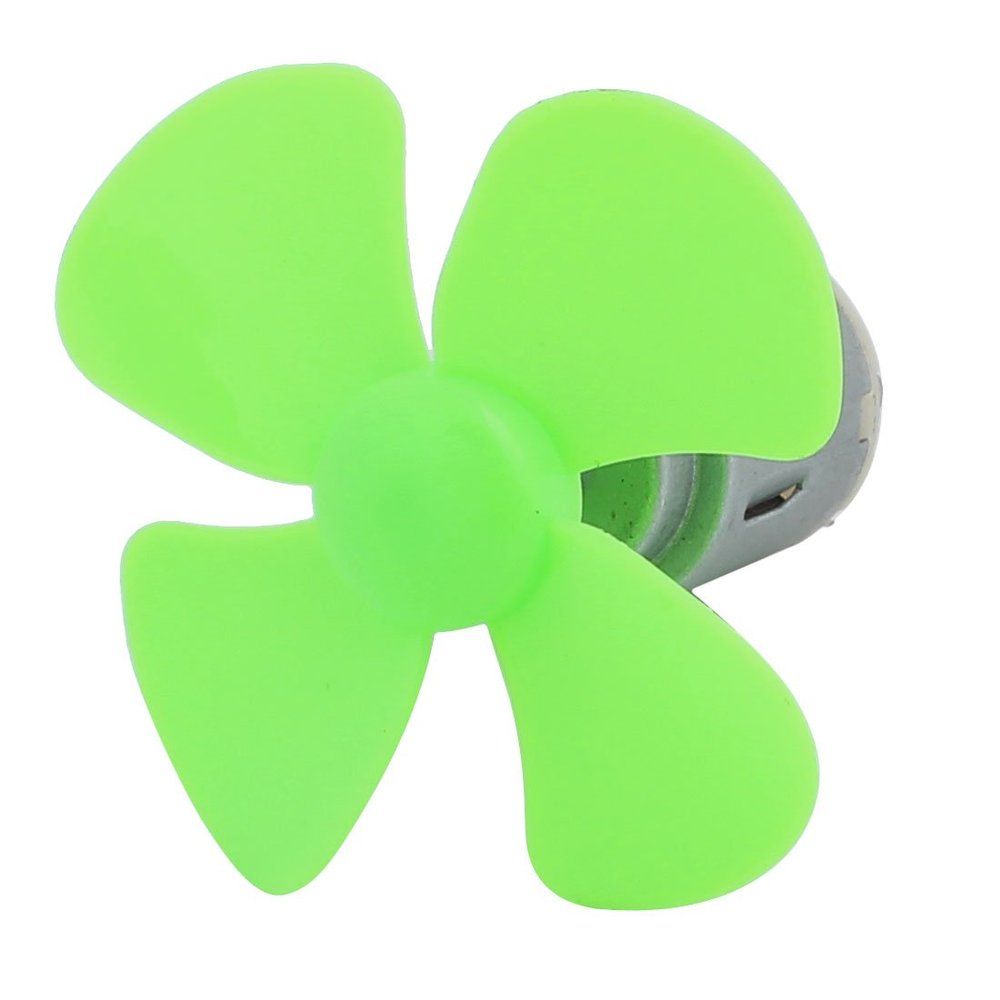 Aexit DC 6V Electrical equipment 0.13A 12500rpm 56mm Dia 4 Vanes Motor Propeller Green for RC Aircraft