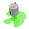 Aexit DC 6V Electrical equipment 0.13A 12500rpm 56mm Dia 4 Vanes Motor Propeller Green for RC Aircraft view 4