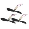 Aexit 3Pcs DC3V Electrical equipment 25000RPM 6mm x 14mm Motor w Helicopter CCW Propeller for RC Quadcopter view 1