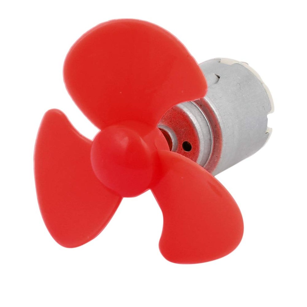 Aexit DC 3V Electrical equipment 0.05A 12500RPM Strong Force Motor 3 Vanes Red Propeller 50mmx2mm