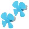 Aexit 2Pcs DC Electrical equipment 3V 0.13A 17000RPM Large Torque Motor 4 Vanes 60mm Dia RC Propeller Blue view 1