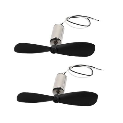 Aexit 2Pcs DC Electrical equipment 3.7V 30000RPM 7x16mm Motor w Helicopter CW Propeller for RC Quadcopter