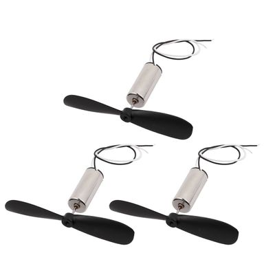 Aexit 3Pcs DC Electrical equipment 4.5V 30000RPM 7mmx16mm Coreless Motor w CW Propeller for RC Helicopter