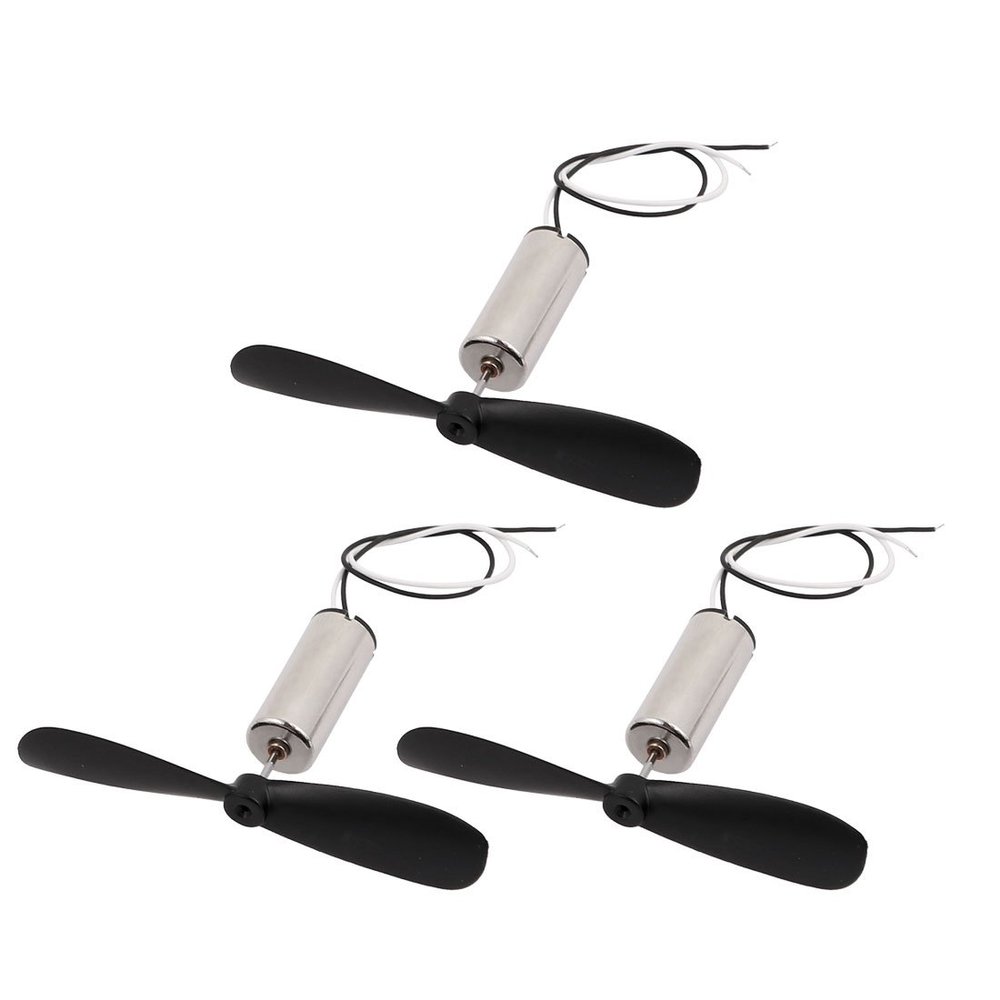 Aexit 3Pcs DC Electrical equipment 4.5V 30000RPM 7mmx16mm Coreless Motor w CW Propeller for RC Helicopter