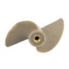 Aexit 1 Pcs Electrical equipment M3 x 27.5 x 39mm Left 2-Vane Rotating RC Boat Prop Propeller Brown view 1