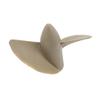 Aexit 1 Pcs Electrical equipment M3 x 27.5 x 39mm Left 2-Vane Rotating RC Boat Prop Propeller Brown view 2