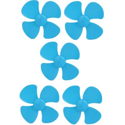Aexit 5PCS Brushless Electrical equipment Motor 4 Vanes RC Boat Airplane Propeller 4-inch Dia Blue