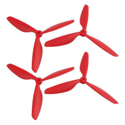 Aexit Red 9045 Electrical equipment 3-Vanes CCW Prop Propeller for 6mm Shaft Dia RC Model Aircraft 4Pcs