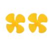 Aexit Brushless Motor Electrical equipment 4 Vanes RC Boat Airplane Propeller 2.4-inch Dia Yellow 2PCS view 1