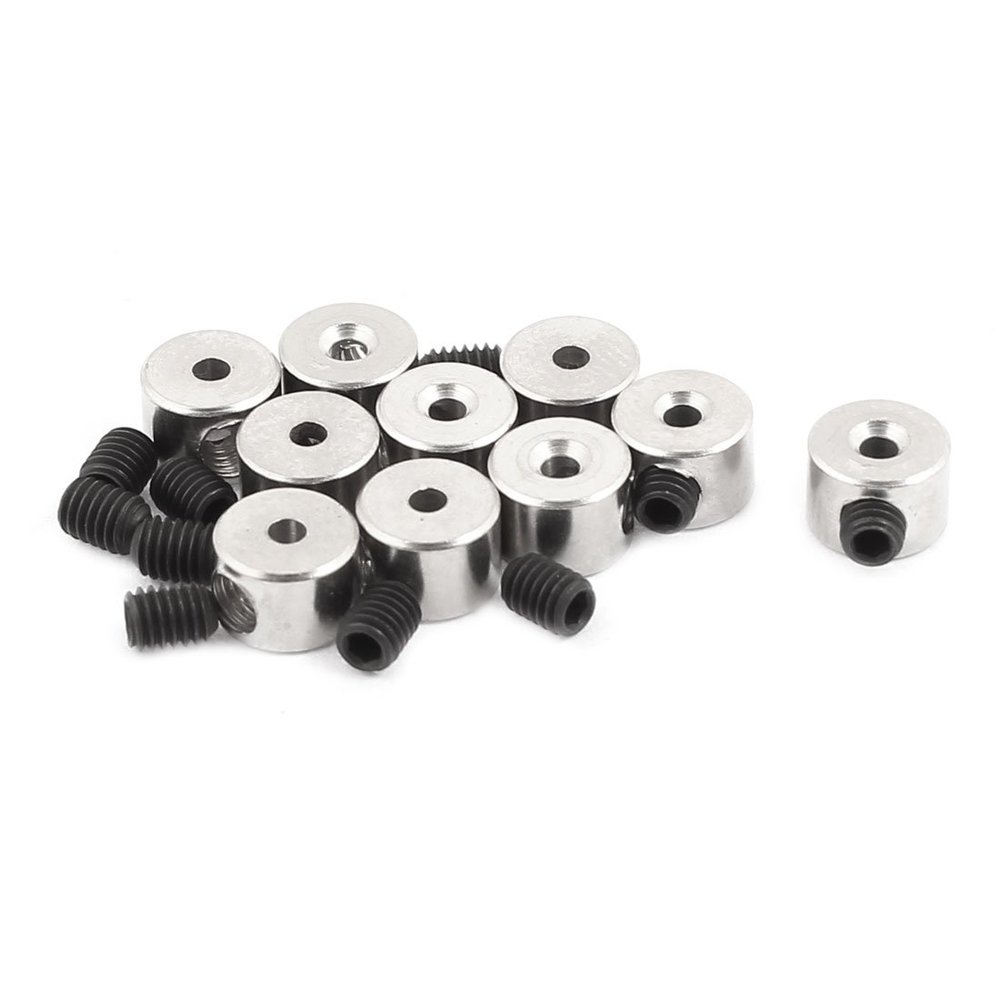 Aexit 10 Pcs Electrical equipment RC Airplane Landing Gear Wheel Stoppers 1.6mm Inner Dia 6.6x4.5mm