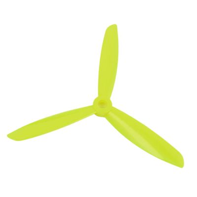 Aexit 5 x Electrical equipment 4.5 Inches Yellow 3-Vanes CCW RC Airplane Propeller w Spacing Rings
