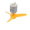 Aexit 5 Pcs Electrical equipment DC 3.0V 0.13A 11000RPM High Torque Motor 80mm 3-Vanes Pointed Prop Yellow view 3