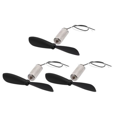 Aexit 3Pcs DC Electrical equipment 3.7V 10000RPM 716 Coreless Motor w CCW Propeller for RC Helicopter