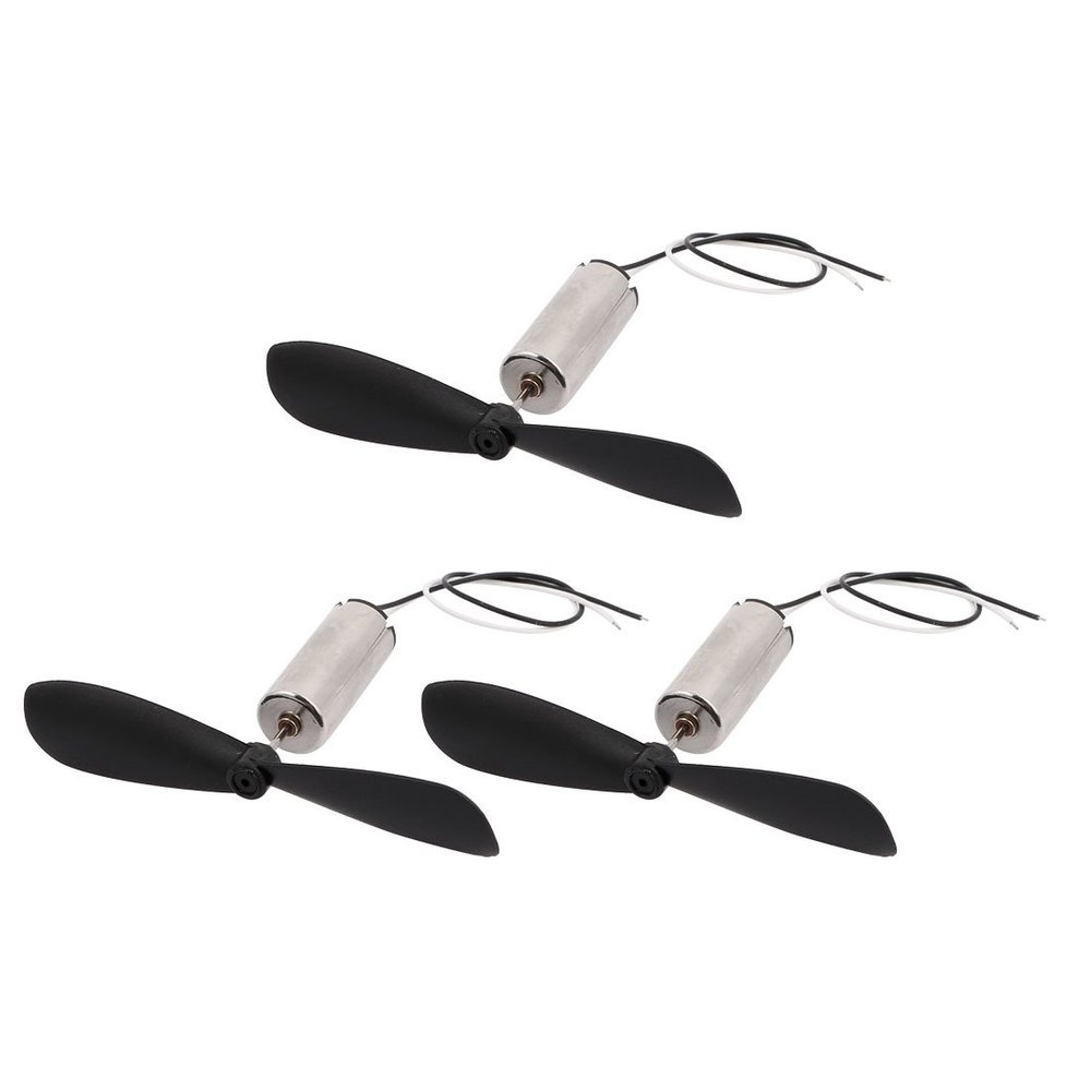 Aexit 3Pcs DC Electrical equipment 3.7V 10000RPM 716 Coreless Motor w CCW Propeller for RC Helicopter