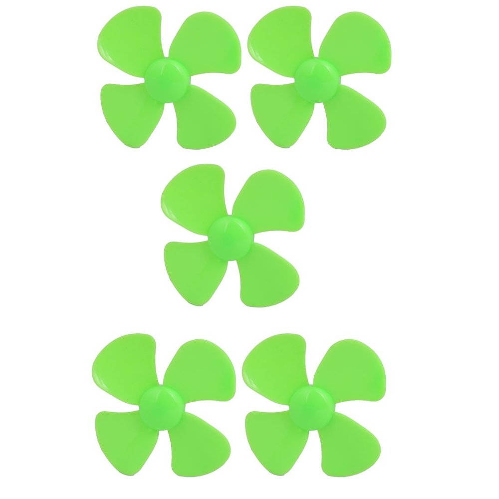 Aexit 5PCS Brushless Electrical equipment Motor 4 Vanes RC Boat Airplane Propeller 2.4-inch Dia Green