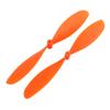 Aexit 2 pcs Electrical equipment Orange Plastic RC Airplane Prop Propeller Paddle 7050 Shaft Adapter Ring view 1