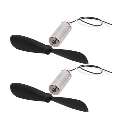 Aexit 2Pcs DC3V Electrical equipment 40000RPM 7mm x 16mm Motor w Helicopter CCW Propeller for RC Quadcopter