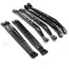 8 Pcs Aluminum Linkage Rod Arm Set/Upper and Lower Suspension Links Set of 8 for 1/10 Axial Wraith 90018 RC Truck (Black, Type B) view 2