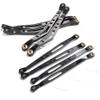 8 Pcs Aluminum Linkage Rod Arm Set/Upper and Lower Suspension Links Set of 8 for 1/10 Axial Wraith 90018 RC Truck (Black, Type B) view 4