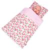 2-PC Set Doll Bedding with Comforter and Pillow, Reversible Print Doll Bedding Accessories, Fits American Girl Dolls and Other 18 Inch Dolls view 1