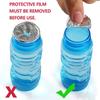 6 Pcs Bubble Gun Shooter LED Light up(no Batteries Needed), Wind up Operated Bubbles Blaster Blower with Bottle Solutions, Bubble Blowing Toy kit for Kid Boy and Girl Outdoor Summer Game Party Favor view 2
