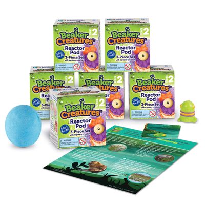 Learning Resources Beaker Creatures Series 2, Assorted Colors, Homeschool, Collectible Surprise Toys, Collectible Figurines, Surprise Toy, Mystery Toy, STEM, 6-Pack Pods, Ages 5+