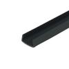 Outwater Plastics Black 1/2" Styrene Plastic U-Channel/C-Channel 48 Inch Lengths (Pack of 3) view 1