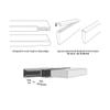Outwater Plastics Black 1/2" Styrene Plastic U-Channel/C-Channel 48 Inch Lengths (Pack of 3) view 4